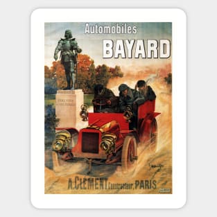 French Automobiles Bayard Racing Advertisement Vintage Car Sticker